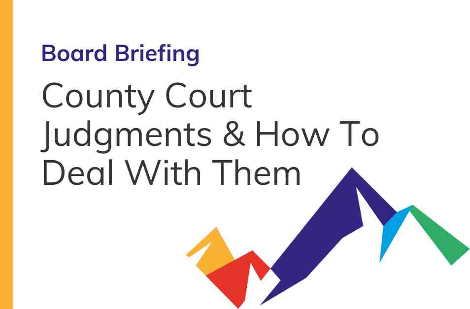 County Court Judgments and how to deal with them